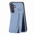 thumbnail image 1 of Allytechgroup Case for Samsung Galaxy S25 with Credit Card Slot, RFID Blocking PU Leather Wallet Phone Case with Kickstand Shockproof Military Grade Drop Protection for Women Men, Blue, 1 of 8