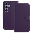 thumbnail image 1 of Allytechgroup Case for Samsung Galaxy S25 with Credit Card Slot, Slim Luxury PU Rugged Non-Slip Grip Shockproof Bumper Full Body Protective Cover Men Women Phone Case for Samsung Galaxy S25, Purple, 1 of 9