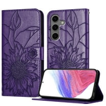 Allytechgroup Case for Samsung Galaxy S25 FE with Credit Card Slot, PU Leather RFID Blocking Flip Wallet Phone Case Stand Shockproof Protective Back Cover for Samsung Galaxy S25 FE, Darkpurple