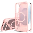 thumbnail image 1 of Allytechgroup Case for Samsung Galaxy S25 with Kickstand [Compatible with MagSafe], Slim Stand Lightweight Hard PC Back Shell & Soft TPU Bumper Shockproof Cover Anti-Slip Phone Cover, Pink, 1 of 8