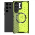 thumbnail image 1 of Allytechgroup Case for Samsung Galaxy S25+, Non-Yellowing Anti-Scratch Slim Thin Translucent Honeycomb Heat Dissipation Dual-Layer Drop Protection Bumper Case Cover Compatible with MagSafe, Green, 1 of 9