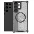 thumbnail image 1 of Allytechgroup Case for Samsung Galaxy S25, Non-Yellowing Anti-Scratch Slim Thin Translucent Honeycomb Heat Dissipation Dual-Layer Drop Protection Bumper Case Cover Compatible with MagSafe, Black, 1 of 9