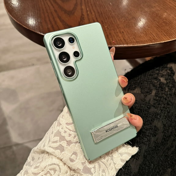 Allytechgroup Case for Samsung Galaxy S25 with Stand, Hard PC Slim Lightweight Phone Case for Women Men Military Grade Drop Protection Shockproof Back Cover for Samsung Galaxy S25, Cyan