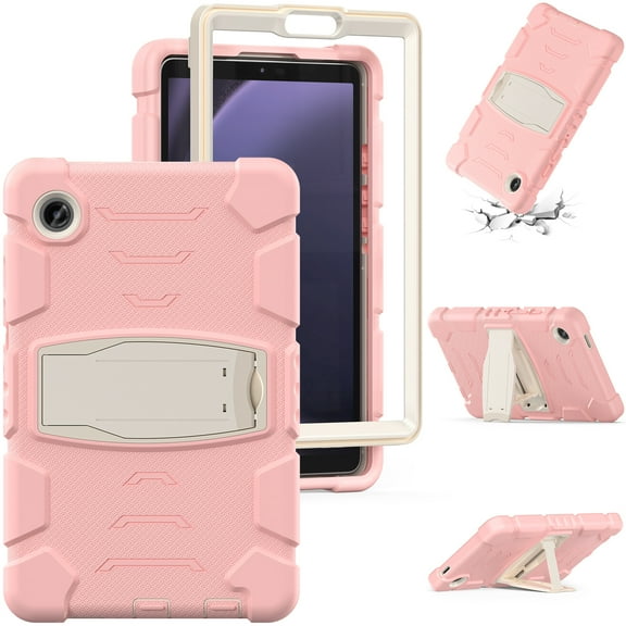 Allytechgroup Case for Samsung Galaxy Tab A11 2025/A9 2023 8.7", Kids Friendly Case with Kickstand Shockproof Back Cover for Galaxy Tab A11 (SM-X133/X135)/A9 (SM-X110/X115), Cherryblossomspink