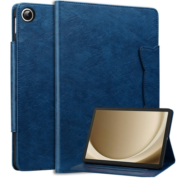 Allytechgroup Case for Samsung Galaxy Tab A9+ Plus 11 Inch SM-X210, Shockproof Flip Folio Tablet Case with Auto Sleep/Wake Multi-Angle Viewing Stand Cute Cat Magnetic Closure, Darkblue