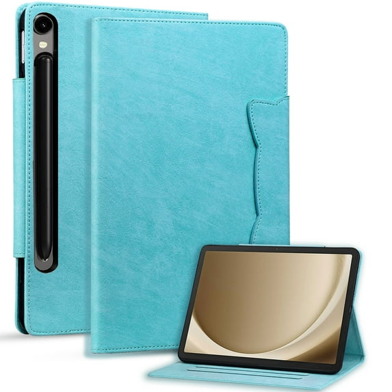Allytechgroup Case for Samsung Galaxy Tab S9/S8/S7 11" SM-X700/X706/T870/T875/T878, Shockproof Flip Folio Tablet Case with Auto Sleep/Wake Multi-Angle Viewing Stand Cute Cat Magnetic Closure,Skyblue