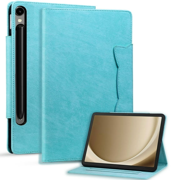 Allytechgroup Case for Samsung Galaxy Tab S9/S8/S7 11" SM-X700/X706/T870/T875/T878, Shockproof Flip Folio Tablet Case with Auto Sleep/Wake Multi-Angle Viewing Stand Cute Cat Magnetic Closure,Skyblue