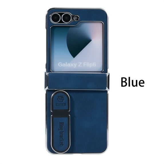 Allytechgroup Case for Samsung Galaxy Z Flip 3 with Stand, PU Leather Slim Lightweight Case with Kickstand Shokcproof Protective Back Cover for Samsung Galaxy Z Flip 3, Blue