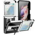 thumbnail image 1 of Allytechgroup Case for Samsung Galaxy Z Flip 6 with 1 Pack Screen Protector, Military Grade Protective Anti-Slip Bumper Drop Proof Dual Layers TPU PC Back Case for Samsung Galaxy Z Flip 6, White, 1 of 9