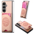 thumbnail image 1 of Allytechgroup Case for Samsung Galaxy Z Fold 7 with Card Holder, Magnetic Wireless Charging Wallet Back Cover Faux Leather & Shockproof Hard PC Bumper Lightweight Anti-Slip Protective Shell, Pink, 1 of 11