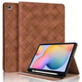 thumbnail image 1 of Allytechgroup Case for Samsung Tab S6 Lite 10.4" (2019), Built-in Soft TPU & Pen Slot Elastic Band Flip Shockproof Back Cover Case Auto Wake/Sleep for Galaxy Tab S6 Lite Tablet Women Men, Brown, 1 of 7