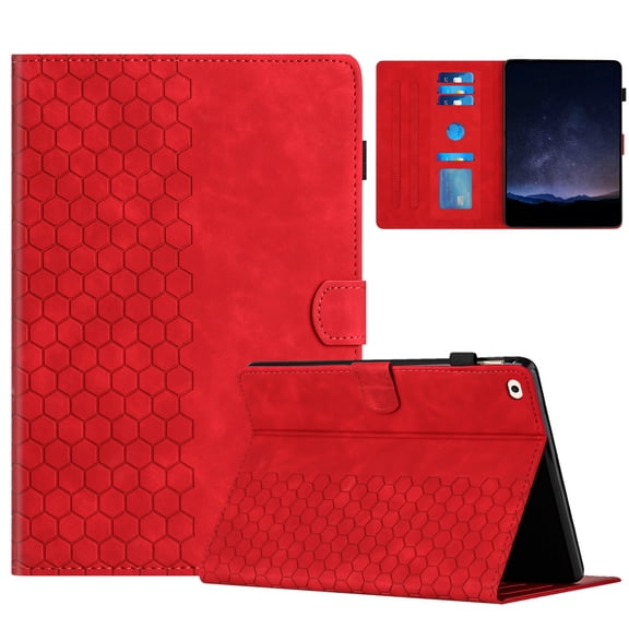 Allytechgroup Case for iPad Mini 1/2/3/4/5 7.9 lnch Case, Slim Stand Protective Cover with Credit Card Slot Cover for iPad Mini12345, Red