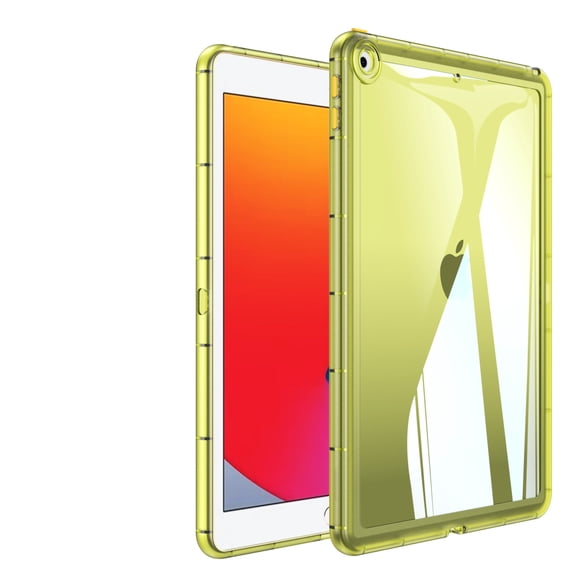 Allytechgroup Case for iPad 9th/8th/7th Generation 10.2-Inch (2021/2020/2019 Release), Soft TPU Slim Lightweight Not Yellowing Shockproof and Anti-Scratch Protective for Apple iPad 10.2 Inch, Yellow