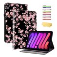 thumbnail image 1 of Allytechgroup Case for iPad (A16) 11th Generation 11 inch 2025 with Stand/Pencil Holder/Card Pockets/Magnetic Smart PU Leather Folio Stand Wallet shockproof Cover [Auto Wake/Sleep], Pink Plum Blossom, 1 of 9