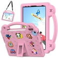 thumbnail image 1 of Allytechgroup Case for iPad A16 11th Generation 2025 / 10th Gen Case 2022, Built-in Kickstand & Shoulder Strap & Handle Shockproof Back EVA Kids Case for iPad 11th/ 10th Gen, Pink, 1 of 7