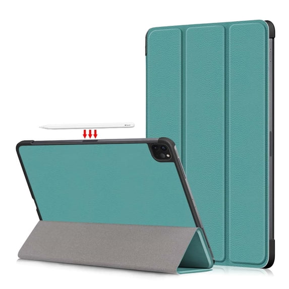 Allytechgroup Case for iPad Air 11" M2 2024 (6th Gen),iPad Air 5th/Air 4th Gen Case 10.9" (2022/2020) & iPad Pro 11 2018 (1st Gen) Trifold Stand Cover with Screen Protector/Auto Sleep/Wake, Darkgreen