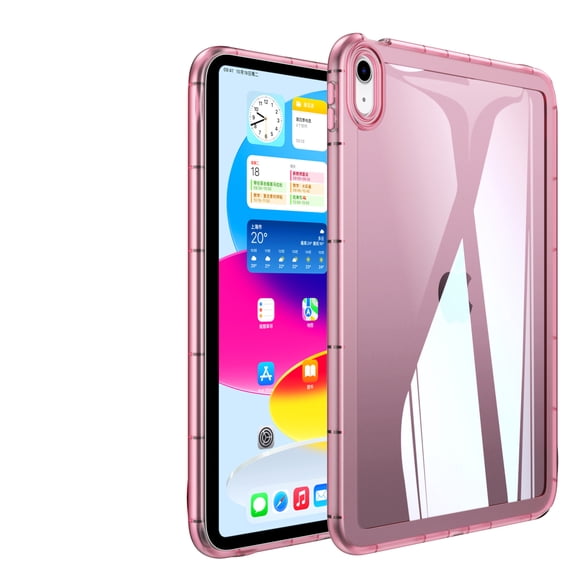 Allytechgroup Case for iPad Mini 7 A17 Pro Case, iPad Mini 7th / 6th Generation Case, Soft TPU Slim Lightweight Not Yellowing Shockproof and Anti-Scratch Protective Cover for iPad Mini 6/7, Pink