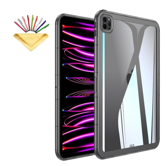 Allytechgroup Case for iPad Pro 11 Inch 2022/2021/2020/2018 (4th/3rd/2nd/1st gen), Soft TPU Slim Lightweight Not Yellowing Shockproof and Anti-Scratch Protective Cover for iPad Pro 11 Inch, Black