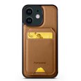 thumbnail image 1 of Allytechgroup Case for iPhone 12 Mini with Detachable Cards Holder, RFID Blocking 2 In 1 Wallet Case with Kickstand Shockproof Back Cover Shell for iPhone 12 Mini, Brown, 1 of 9