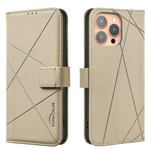 Allytechgroup Case for iPhone 12 Pro Max with Credit Card Slot, RFID Blocking PU Leather Slim Stand Wallet Flip Case Shockproof Full Body Cover Bumper for iPhone 12 Pro Max, Beige