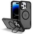 thumbnail image 1 of Allytechgroup Case for iPhone 12 Pro / iPhone 12 6.1" with Kickstand, Compatible with MagSafe Shockproof Matte Back with Lens Protector Wireless Charging Slim Fit TPU+PC Phone Cover, Gray, 1 of 9