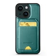 thumbnail image 1 of Allytechgroup Case for iPhone 13 with Detachable Cards Holder, RFID Blocking 2 In 1 Wallet Case with Kickstand Shockproof Back Cover Shell for iPhone 13, Green, 1 of 9