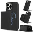 thumbnail image 1 of Allytechgroup Case for iPhone 13 with Detachable Cards Holder, RFID Blocking 2 In 1 Wallet Case with Stand Support Wireless Charging Shockproof Magnetic Back Cover for Women Men, Black, 1 of 10