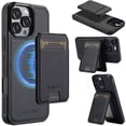 thumbnail image 1 of Allytechgroup Case for iPhone 13 Pro Max, PU Leather 2 In 1 Wallet Stand Case with Detachable Card Holder Support Wireless Charging Shockproof Magnetic Back Cover for iPhone 13 Pro Max, Black, 1 of 13