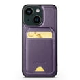 thumbnail image 1 of Allytechgroup Case for iPhone 14 with Detachable Cards Holder, RFID Blocking 2 In 1 Wallet Case with Kickstand Shockproof Back Cover Shell for iPhone 14, Purple, 1 of 9