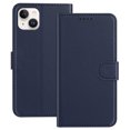 thumbnail image 1 of Allytechgroup Case for iPhone 14 Plus with Credit Card Slot, Slim Luxury PU Rugged Non-Slip Grip Shockproof Bumper Full Body Protective Cover Men Women Phone Case for iPhone 14 Plus, Blue, 1 of 9