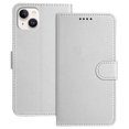 thumbnail image 1 of Allytechgroup Case for iPhone 14 Plus with Credit Card Slot, Slim Luxury PU Rugged Non-Slip Grip Shockproof Bumper Full Body Protective Cover Men Women Phone Case for iPhone 14 Plus, Silver, 1 of 9
