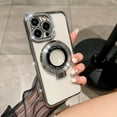 thumbnail image 1 of Allytechgroup Case for iPhone 14 Plus with Ring Holder, Bling Sparkly Diamond Rhinestones Support Wireless Charging Shockproof Magnetic Back Cover for iPhone 14 Plus Women Girls, Silver, 1 of 8
