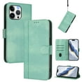 thumbnail image 1 of Allytechgroup Case for iPhone 14 Pro Max with Credit Card Slot, RFID Blocking PU Leather Flip Wallet Stand Phone Case with Lanyard Shockproof and Anti-Scratch Cover for iPhone 14 Pro Max, Mint, 1 of 6