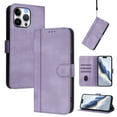 thumbnail image 1 of Allytechgroup Case for iPhone 14 Pro Max with Credit Card Slot, RFID Blocking PU Leather Flip Wallet Stand Phone Case with Lanyard Shockproof and Anti-Scratch Cover for iPhone 14 Pro Max, Purple, 1 of 6
