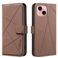 thumbnail image 1 of Allytechgroup Case for iPhone 15 with Credit Card Slot, RFID Blocking PU Leather Slim Stand Wallet Flip Case Shockproof Full Body Cover Bumper for iPhone 15, Brown, 1 of 6