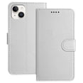 thumbnail image 1 of Allytechgroup Case for iPhone 15 Plus with Credit Card Slot, Slim Luxury PU Rugged Non-Slip Grip Shockproof Bumper Full Body Protective Cover Men Women Phone Case for iPhone 15 Plus, Silver, 1 of 9