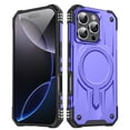 thumbnail image 1 of Allytechgroup Case for iPhone 15 Pro, [Compatible with Magsafe] Wireless Charging Shell with Magnetic Card Pockets [Military Grade Drop Protection] Rugged Hard Back & Shockproof TPU Cover, Purple, 1 of 12
