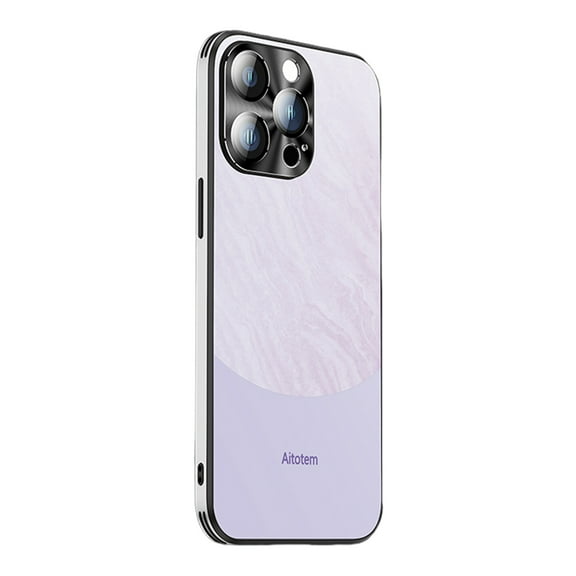 Allytechgroup Case for iPhone 15 Pro, Ultra-Slim Natural Colors Skin-Friendly Shockproof Protective Stylish Cover Soft TPU Frame + Hard PC Back Case for iPhone 15 Pro 6.1 Inch - Purple