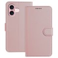 thumbnail image 1 of Allytechgroup Case for iPhone 16 with Credit Card Slot, Slim Luxury PU Rugged Non-Slip Grip Shockproof Bumper Full Body Protective Cover Men Women Phone Case for iPhone 16, Rosegold, 1 of 9