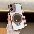 thumbnail image 1 of Allytechgroup Case for iPhone 16, Mirror for Girls Women Makeup Compatible with MagSafe Soft TPU Bumper Slim Fit Anti-Drop Shockproof Protective Case for Apple iPhone 16, Pink, 1 of 7