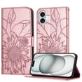 thumbnail image 1 of Allytechgroup Case for iPhone 16 Plus with Credit Card Slot, PU Leather RFID Blocking Flip Wallet Phone Case Stand Shockproof Protective Back Cover for iPhone 16 Plus, Rosegold, 1 of 6
