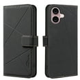 thumbnail image 1 of Allytechgroup Case for iPhone 16 Plus with Credit Card Slot, RFID Blocking PU Leather Slim Stand Wallet Flip Case Shockproof Full Body Cover Bumper for iPhone 16 Plus, Black, 1 of 6