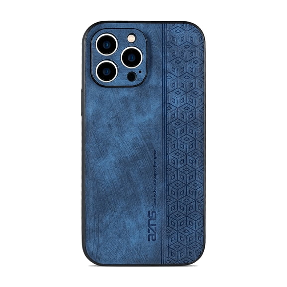 Allytechgroup Case for iPhone 16 Plus, Durable PU Leather/Soft TPU Back Shockproof Case Anti-slip Bumper [All-inclusive Lens Protection] [Supports Wireless Charging] Slim Thin Cover, Blue