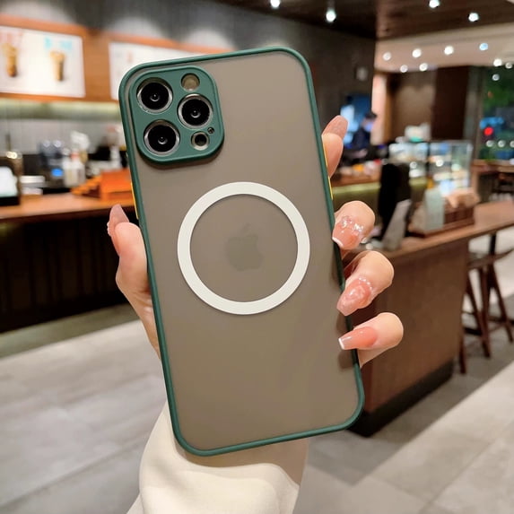 Allytechgroup Case for iPhone 16 Plus Women Men, Support Wireless Charging Slim Fit Phone Case Shockproof Protective Magnetic Back Cover for iPhone 16 Plus, Darkgreen