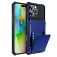 thumbnail image 1 of Allytechgroup Case for iPhone 16 Pro Max, [1x Screen Protector] Flip Credit Card Holder Non-Slip Shockproof Cover, Compatible with iPhone 16 Pro Max, Blue, 1 of 8