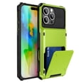 thumbnail image 1 of Allytechgroup Case for iPhone 16 Pro Max, [1x Screen Protector] Flip Credit Card Holder Non-Slip Shockproof Cover, Compatible with iPhone 16 Pro Max, Green, 1 of 8