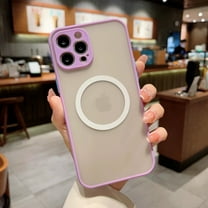 Allytechgroup Case for iPhone 16 Pro Max Women Men, [1x Screen Protector] Support Wireless Charging Slim Fit Phone Case Shockproof Protective Magnetic Back Cover for iPhone 16 Pro Max, Purple