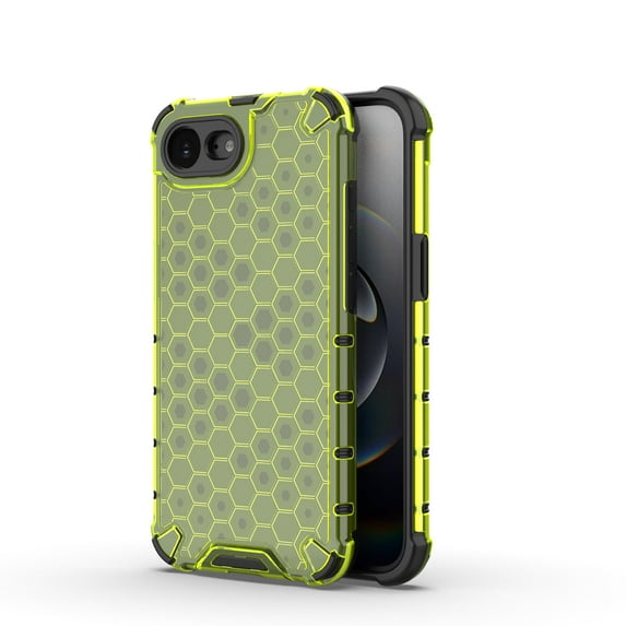 Allytechgroup Case for iPhone 16e, Shockproof Protective Cover with Honeycomb Design Slim & Lightweight, Perfect Fit, Anti-Fingerprint TPU + PC Material for iPhone 16e, Green