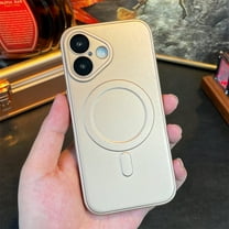 Allytechgroup Case for iPhone 17, with Camera Lens Protector Support Wireless Charging Military Grade Drop Protection Shockproof Magnetic Back Cover for iPhone 17, Desertgold