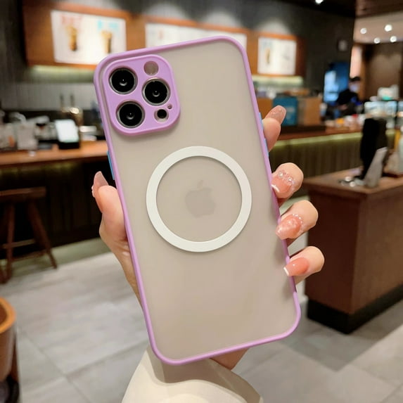 Allytechgroup Case for iPhone 17 Pro Max Women Men, Support Wireless Charging Slim Fit Phone Case Non-Slip Rugged Shockproof Protective Magnetic Back Cover for iPhone 17 Pro Max, Purple